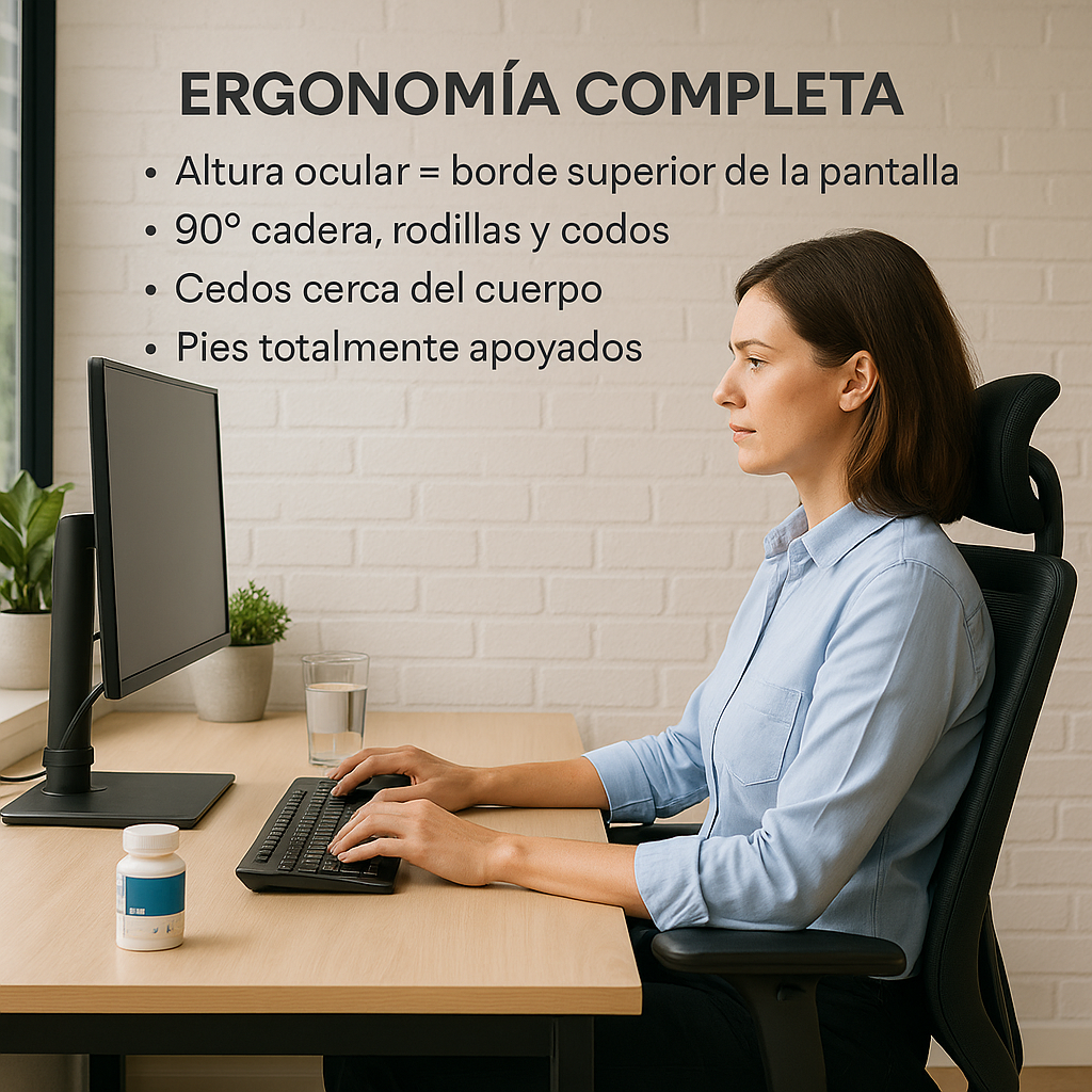 Oficina y articulaciones: ergonomía + pausas activas